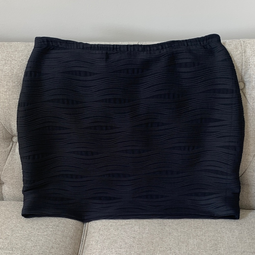 Cato Textured Black Mini Skirt